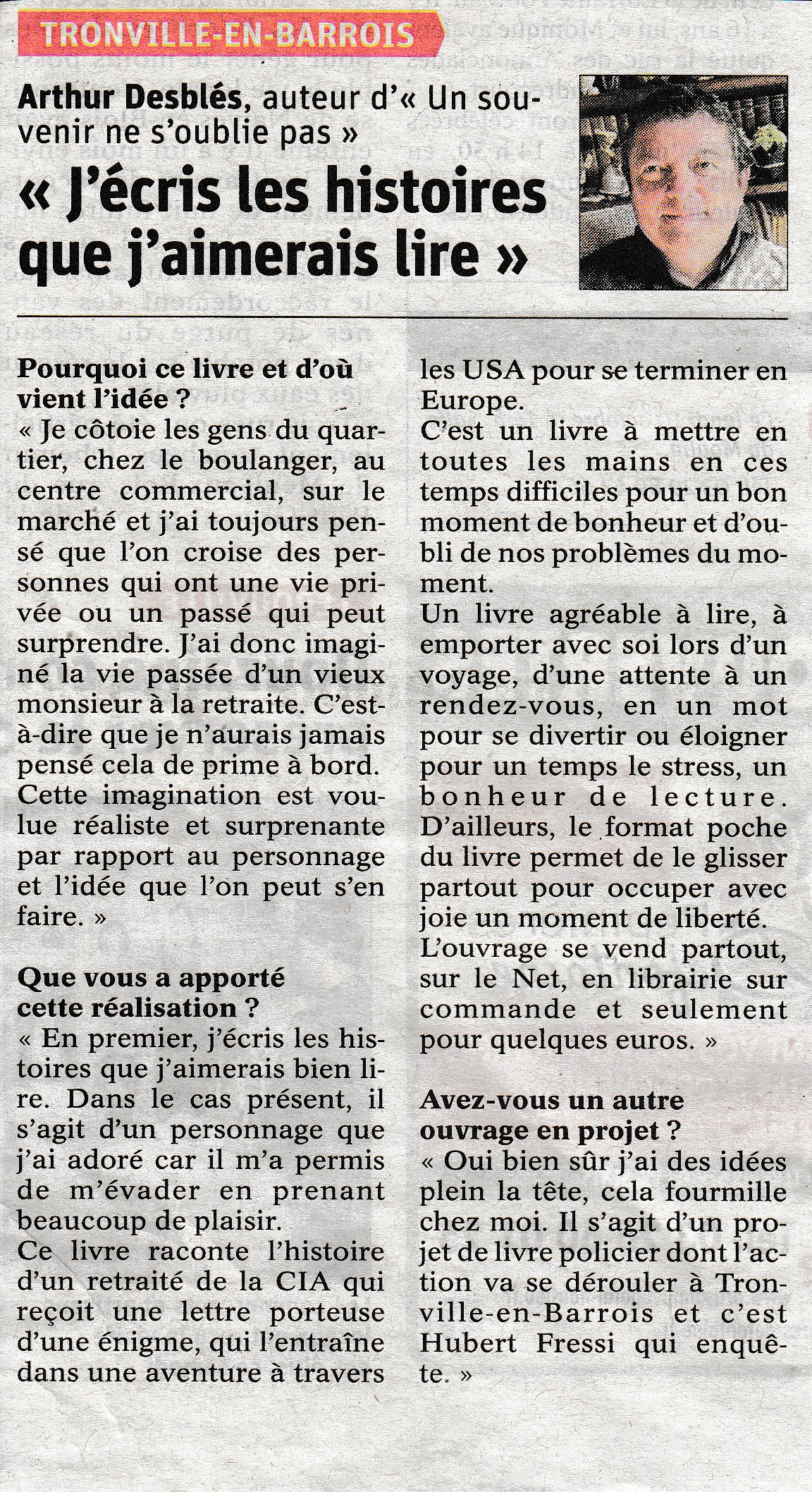 Article Est Républicain à propos du roman